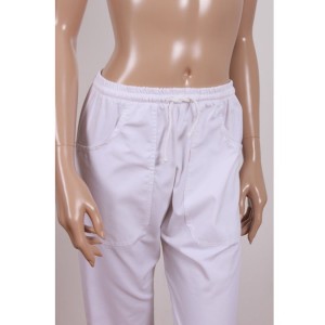 CALÇAS BRANCAS C/ ELASTICO CORDAO E BOLSOS